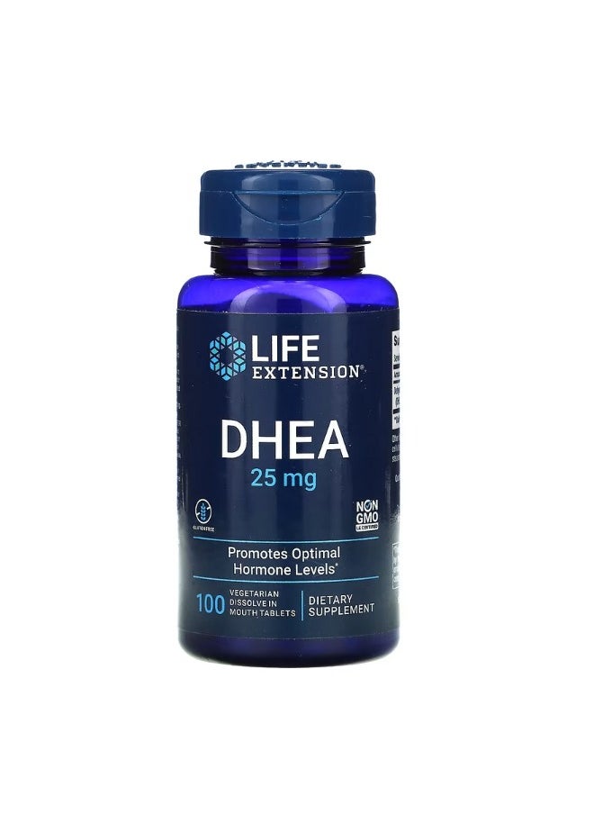 DHEA 25 mg 100 Vegetarian Dissolve in Mouth Tablets