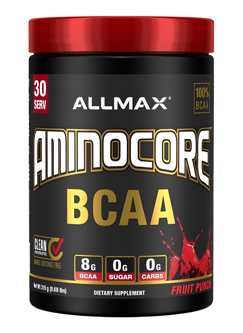 Allmax, Aminocore, BCAA, 315g, Fruit Punch, 30 Servings