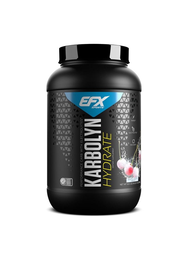 EFX Sports Karbolyn Hydrate | Carbohydrate Powder + Electrolytes | Sugar Free Sports Drink Mix | Fuel & Hydration | Stimulant Free | 66 Servings (White Cherry Frost)