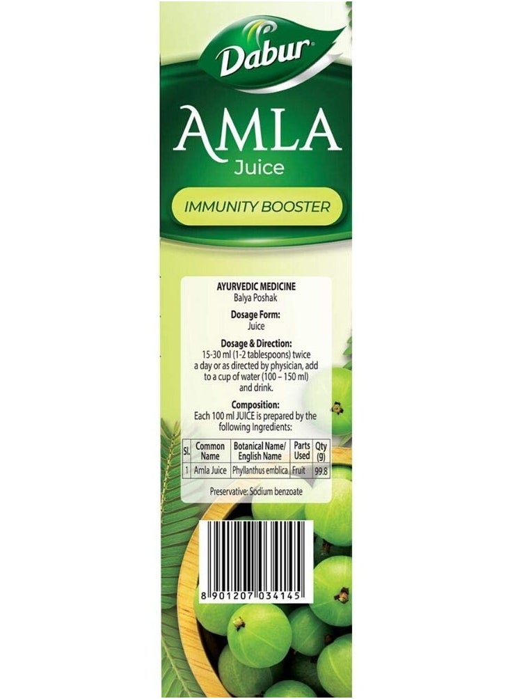 Dabur Amla Juice -1L | Rich Source of Vitamin C | Effective Antioxidants for Immunity boosting | Pure, Natural and 100% Ayurvedic Juice