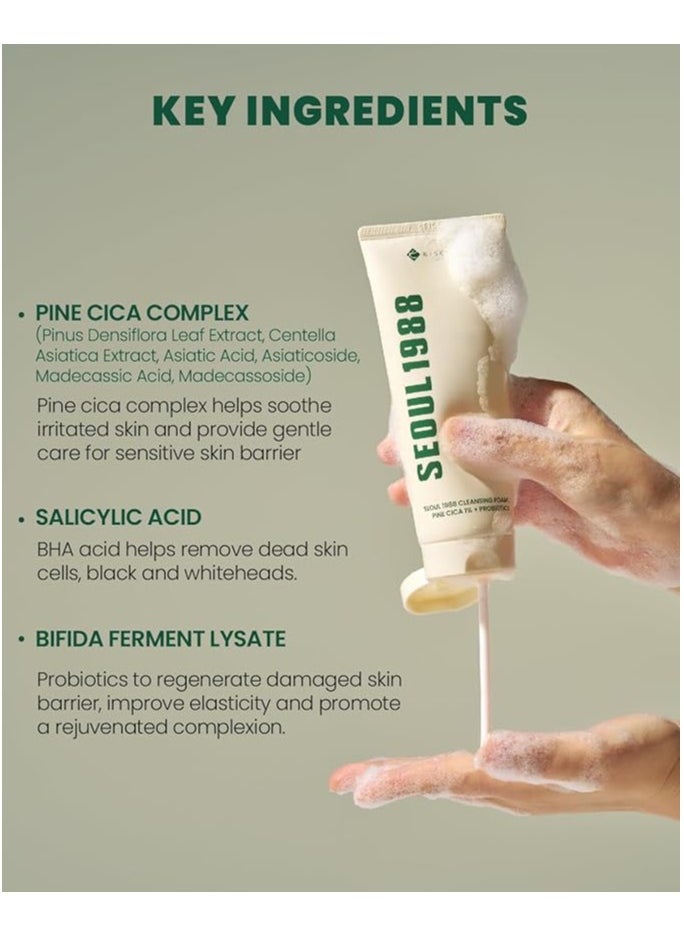 SEOUL 1988 Cleansing Foam : Pine Cica 1% + Probiotics 150 ml