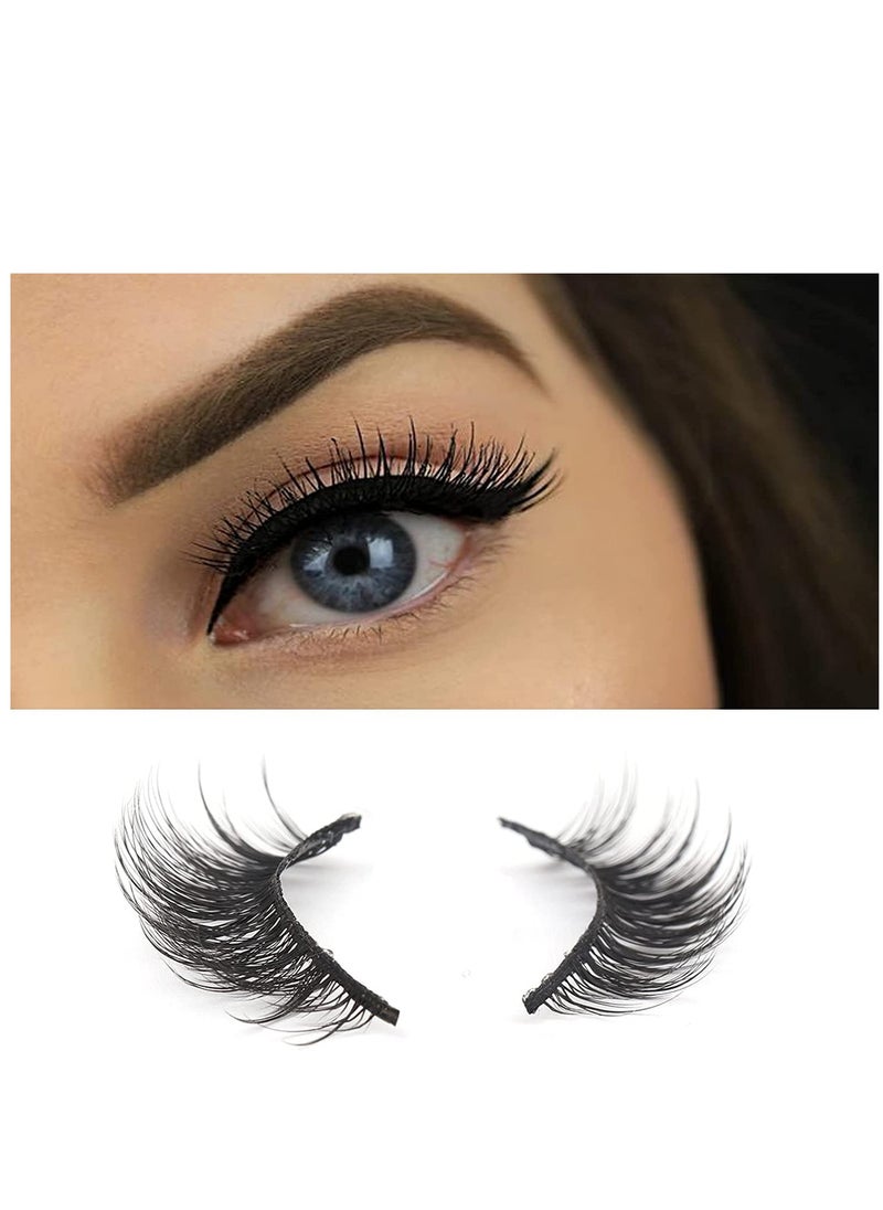 False Eyelashes, 20 Pairs Natural 3D Fluffy Lashes Pack Dramatic Thick Long Faux Mink Eyelashes Bulk Wispy Strip Fake Eyelashes