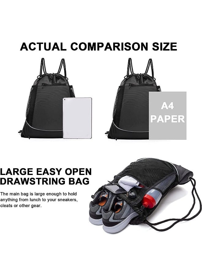 Drawstring Pocket Backpack, Men's and Women's Outdoor Travel Sports Backpack, Basketball Football Swimming Riding Bag