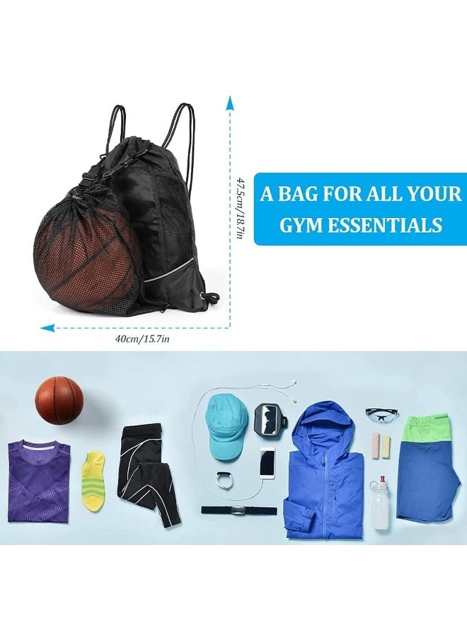 Drawstring Pocket Backpack, Men's and Women's Outdoor Travel Sports Backpack, Basketball Football Swimming Riding Bag