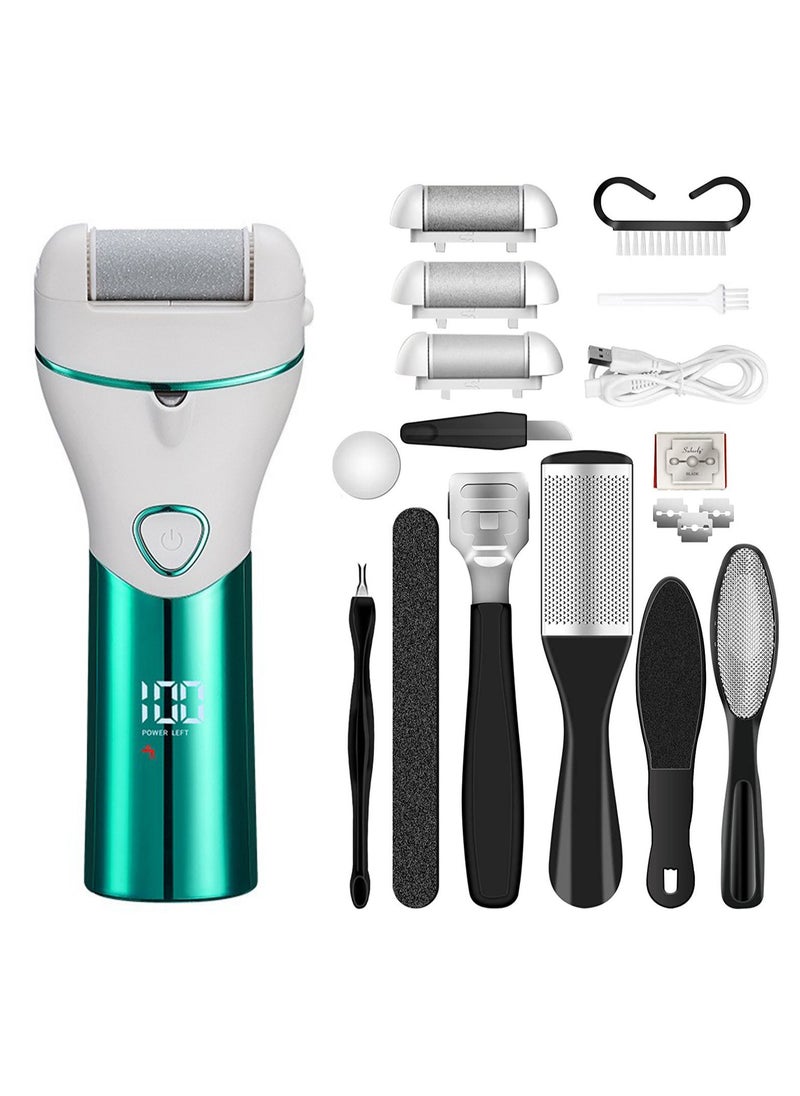 New electric foot grinder, electric exfoliating and repairing machine, household electric foot beauty tool，Portable Electric Foot File, Multi-in-1 Callus Remover, Battery-Powered Pedicure Tool