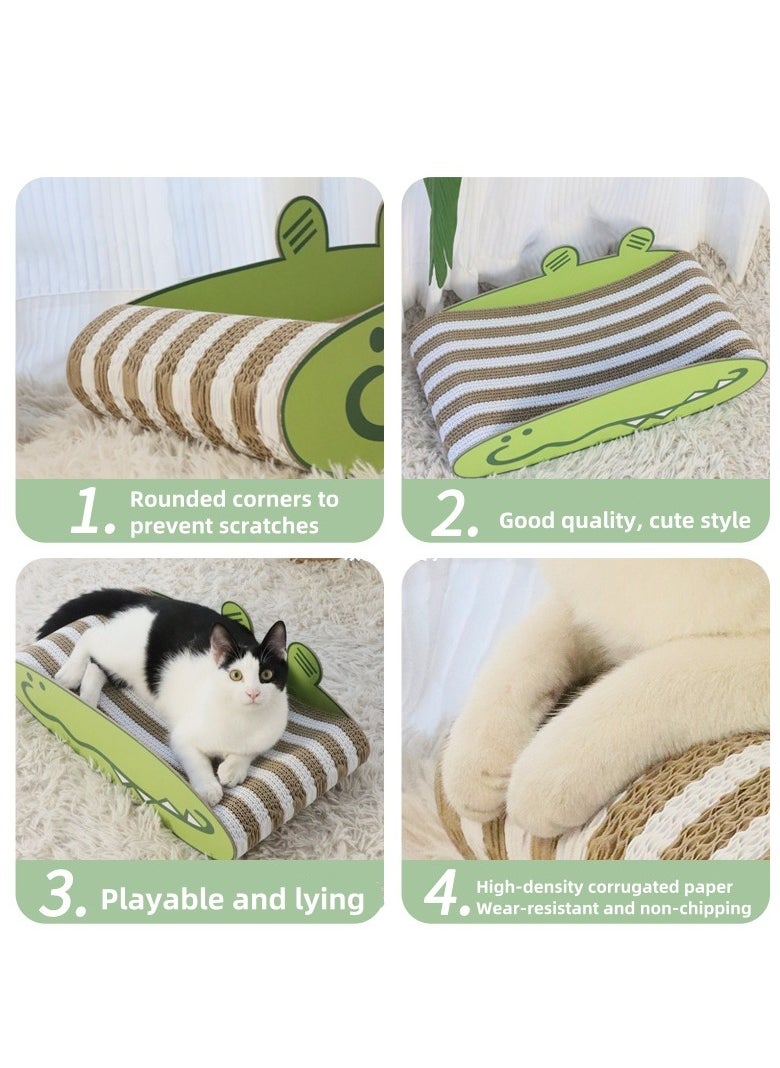 Cat scratching board, cat toy, cat bed, cartoon crocodile style Scratch-resistant, no-dandruff, large space cat sofa, suitable for indoor cats and kittens Playable and lying