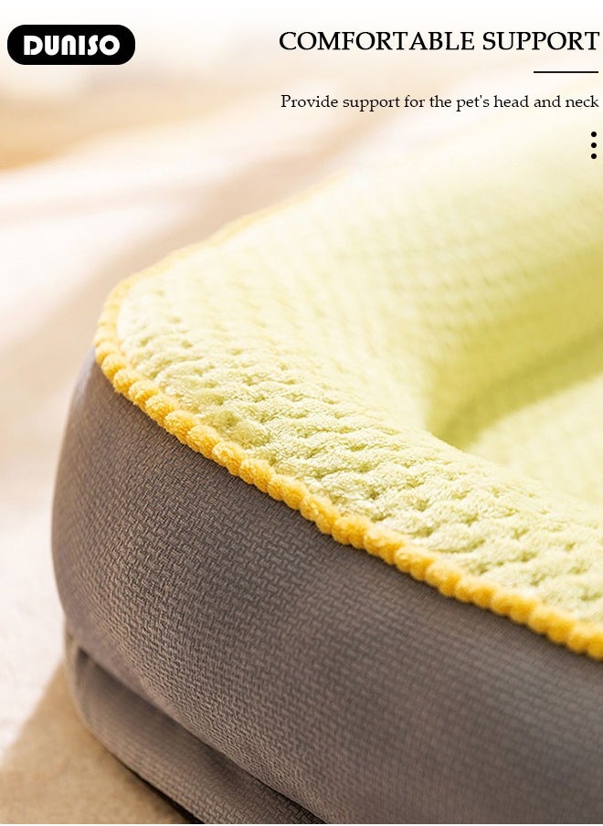 Dog Bed, Non-Slip Pet Sofa Lounger Puppy Couch Removable Machine Washable Cover Cushion Big Cat Kennel Cot, Medium Large Adult Dogs Kitten Sleeping Mattress