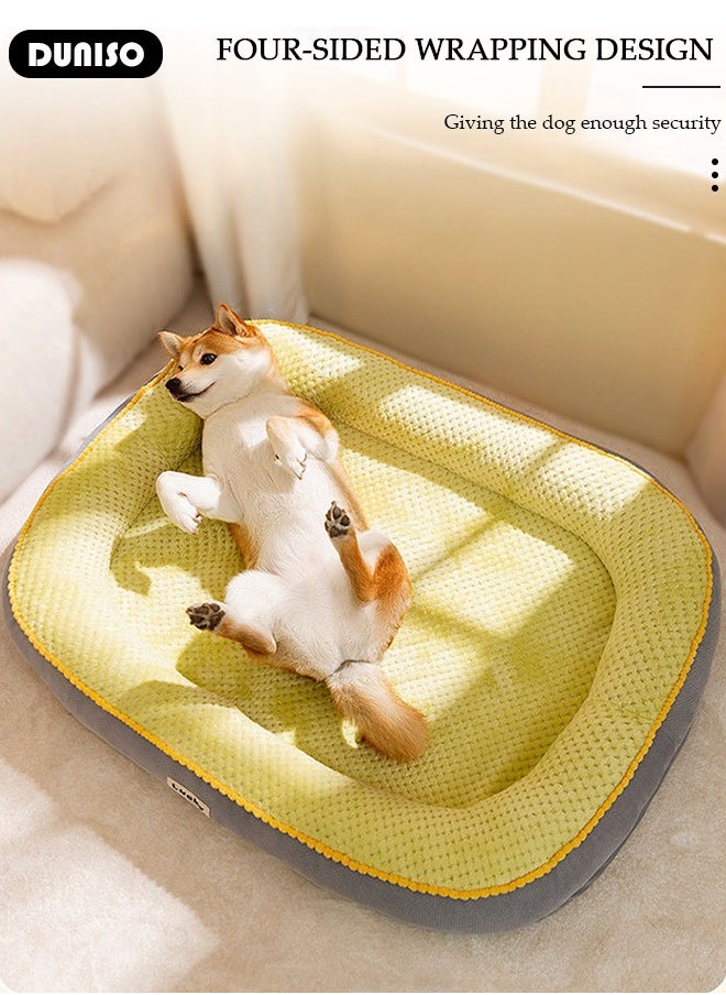 Dog Bed, Non-Slip Pet Sofa Lounger Puppy Couch Removable Machine Washable Cover Cushion Big Cat Kennel Cot, Medium Large Adult Dogs Kitten Sleeping Mattress