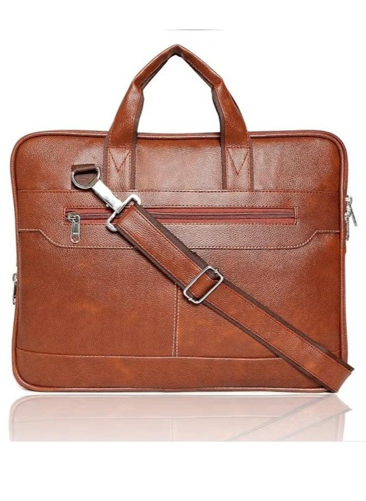 Men’s Synthetic Leather Laptop Messenger Bag – Perfect Blend of Style & Functionality