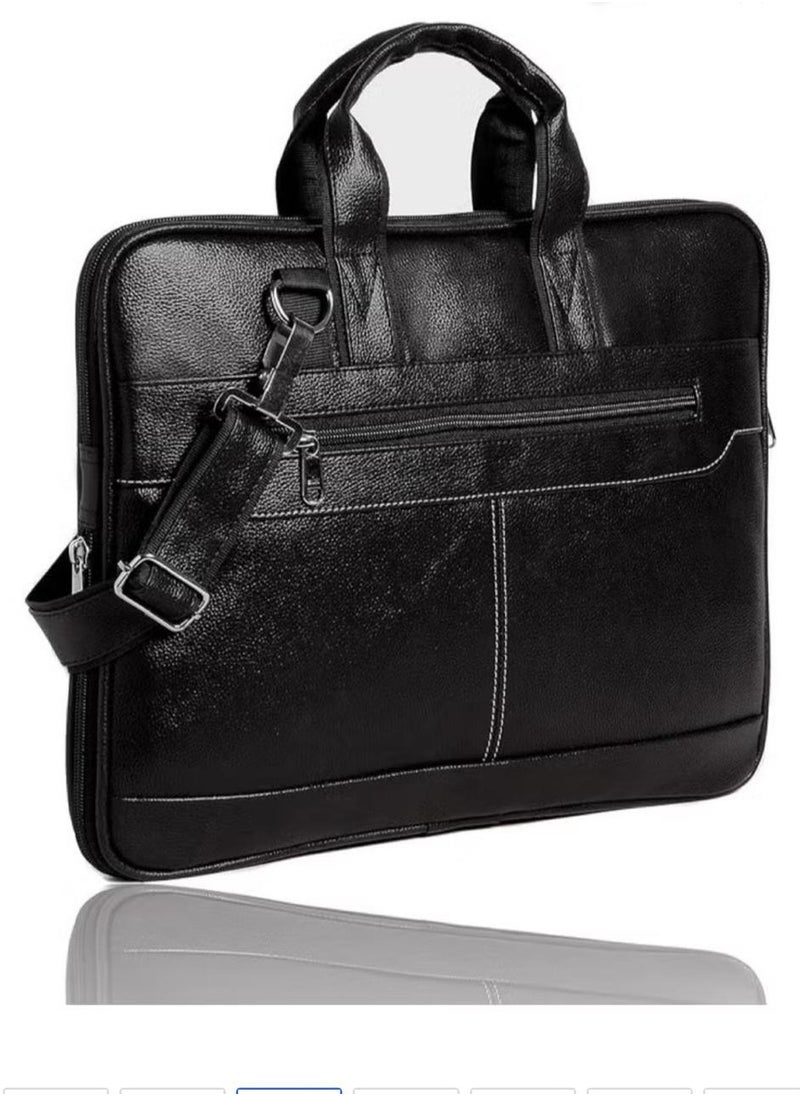 Men’s Synthetic Leather Laptop Messenger Bag – Perfect Blend of Style & Functionality