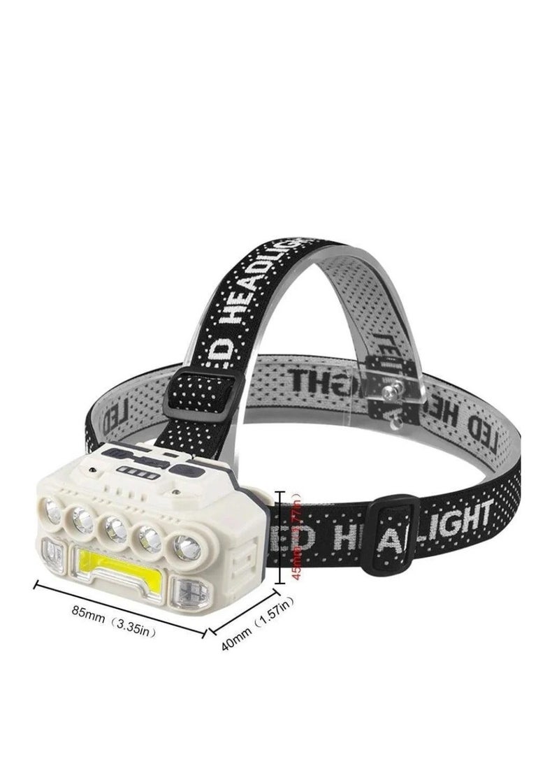 Camping Headlamp COB+5 LED/ 18650 Battery