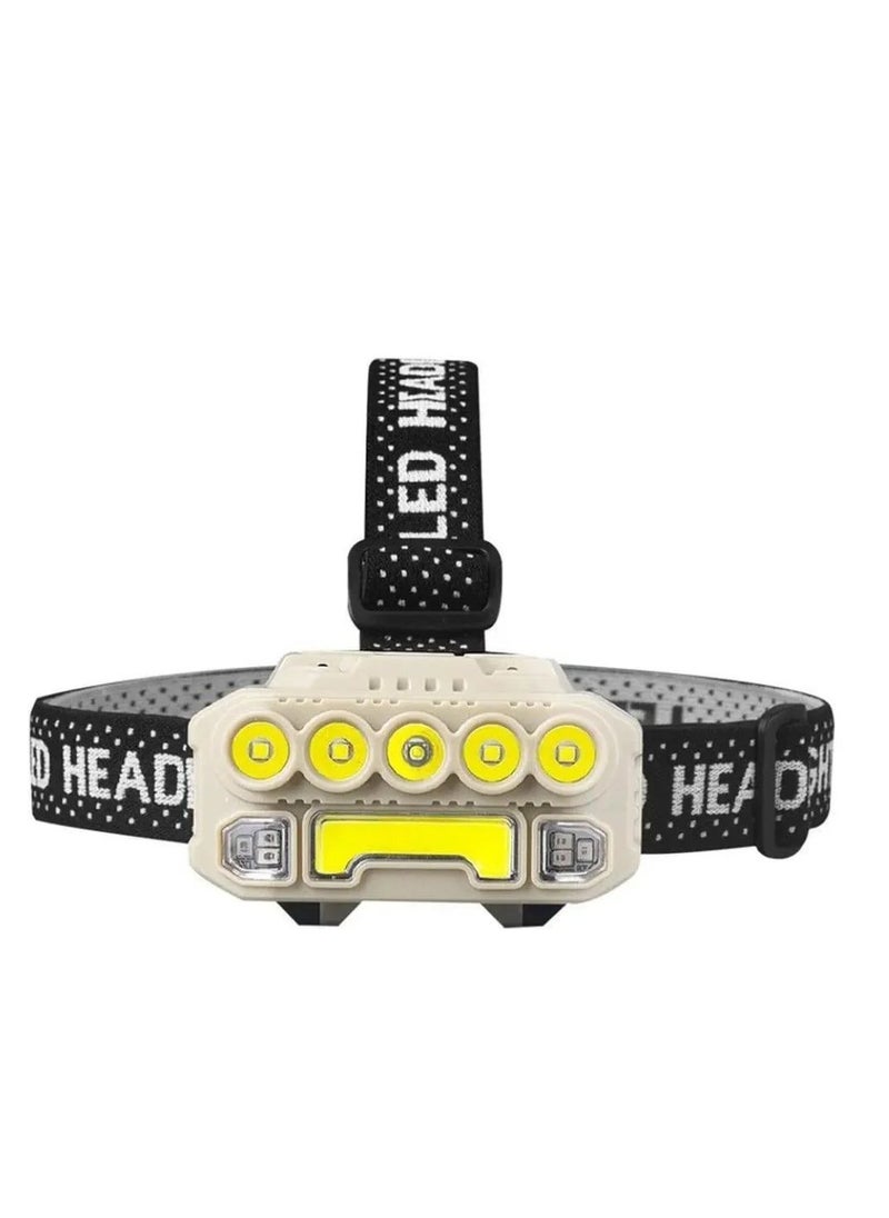 Camping Headlamp COB+5 LED/ 18650 Battery