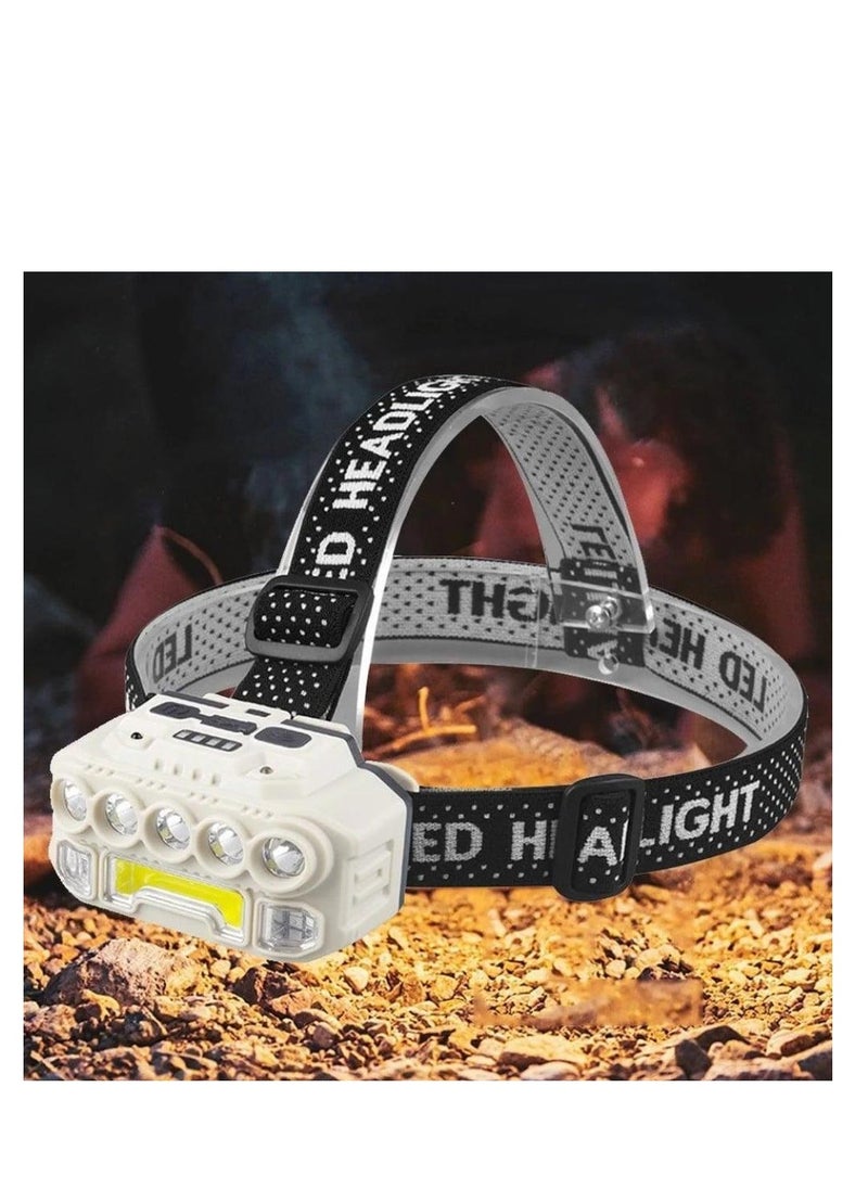 Camping Headlamp COB+5 LED/ 18650 Battery