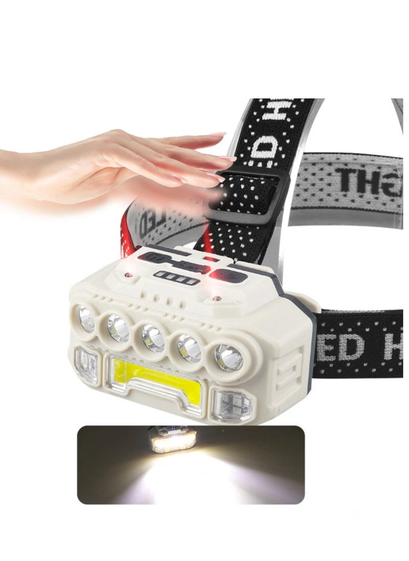 Camping Headlamp COB+5 LED/ 18650 Battery