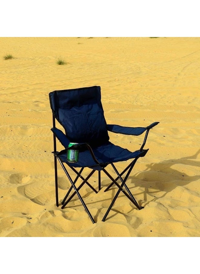 ECVV Outdoor Folding Chair with Armrest Camping Fishing Seat Portable Beach Camping Picnic Beach Outdoor Portable Camping Chair