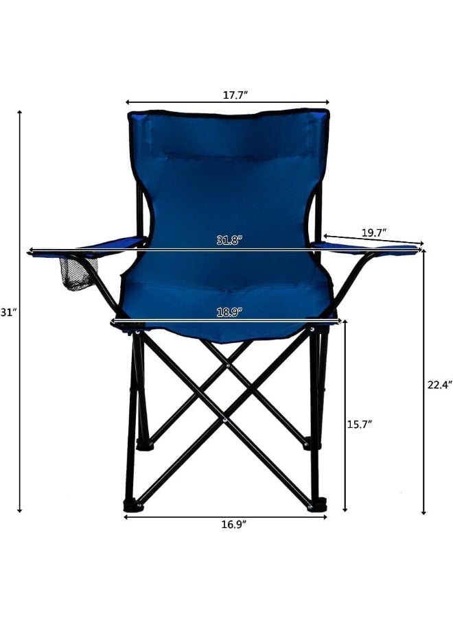 ECVV Outdoor Folding Chair with Armrest Camping Fishing Seat Portable Beach Camping Picnic Beach Outdoor Portable Camping Chair