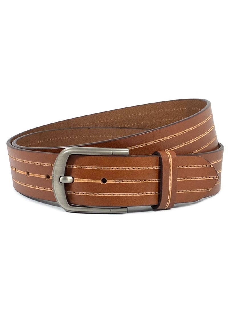 Classic Milano Genuine Leather Belt Men - Semi-Casual Men's Belts & Party Wear Belts for men, Casual Outfits Man Belt, Gifts - Men’s Leather Belt for Men