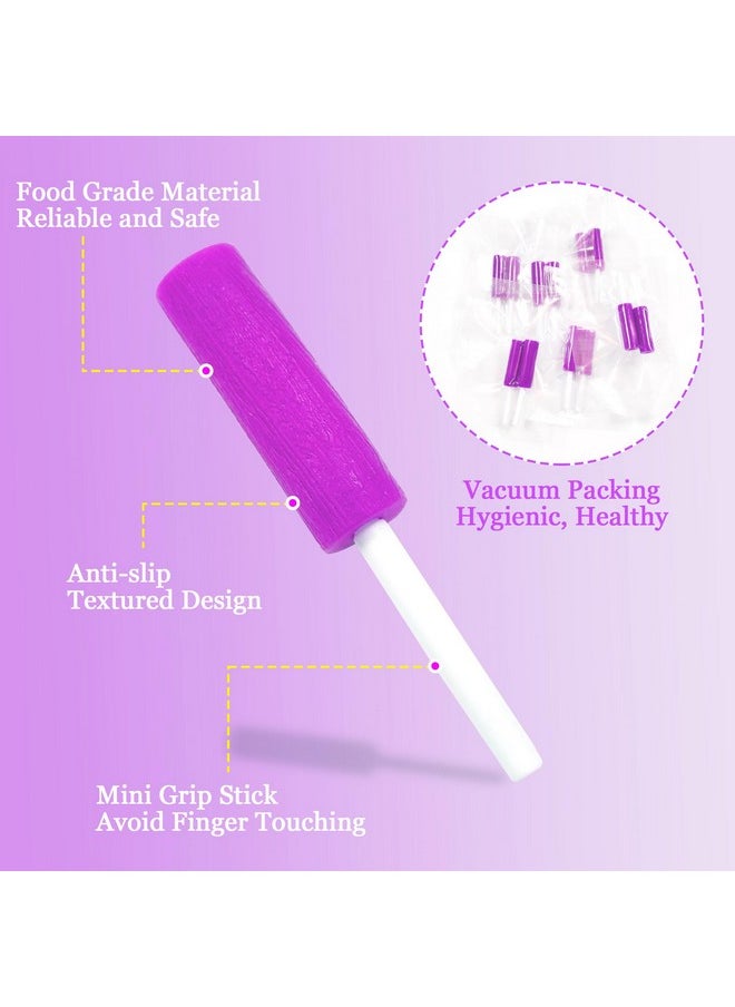 Aligner Chewies, Colorful Orthodontic Chewies For Invisible Braces Aligner Tray Seaters, Medical Grade Silicone - Individually Packaged, Tasteless(Purple, 12Pcs)