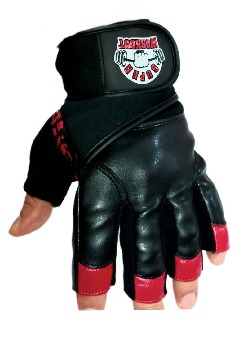 Gloves for all types of training made off pure leather with wrist support