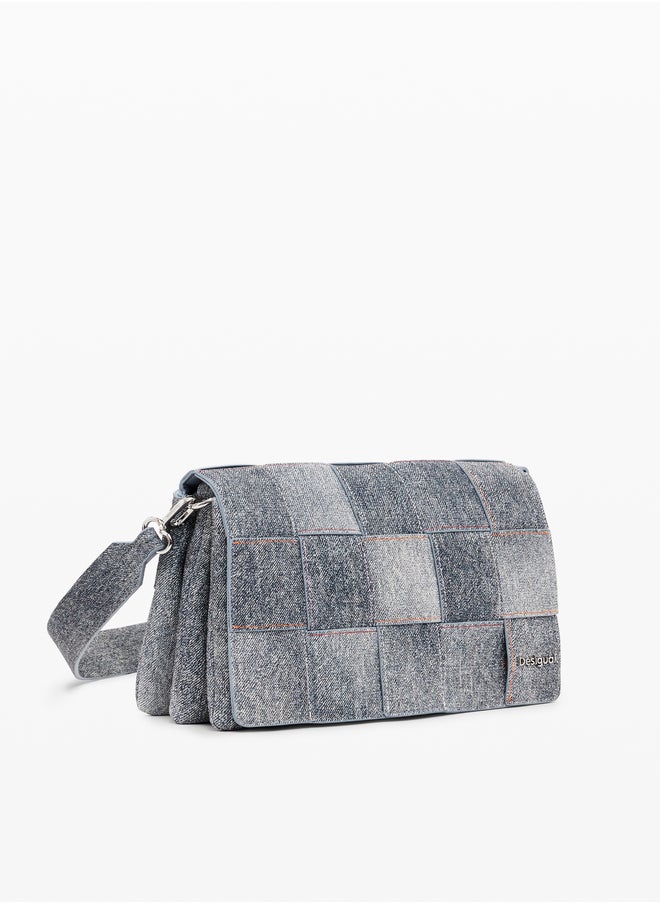 BRAIDED DENIM EFFECT BAG