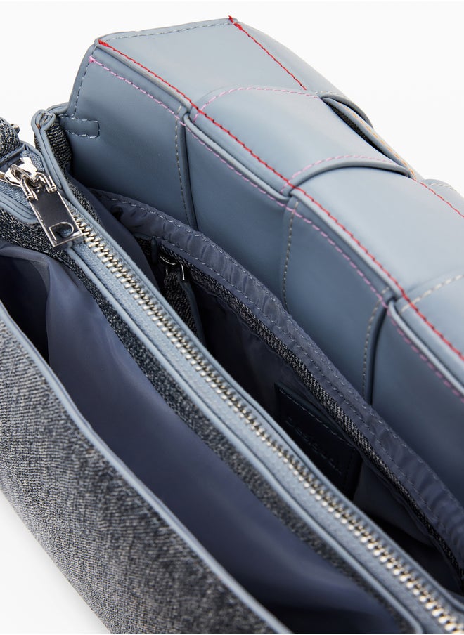 BRAIDED DENIM EFFECT BAG