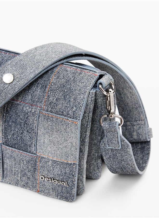 BRAIDED DENIM EFFECT BAG