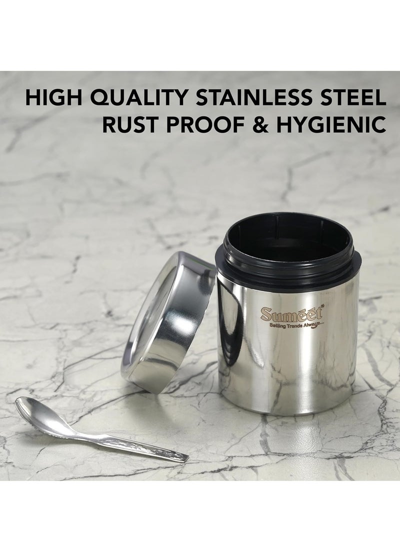 Sumeet 7In1 Stainless Steel + Countertop Tabletop See Through Lid Masala Stand/Dry Fruit Stand With Stand And 7 Spoons,Beige