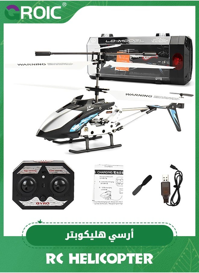 RC Helicopter, 3.5 GHz Remote Control Helicopter with LED Light and Altitude Hold, One Key Take Off/Landing, Mini Helicopter Remote Helicopter Toys, 3.5 Channe Flying Helicopter Toy, Altitude Hold