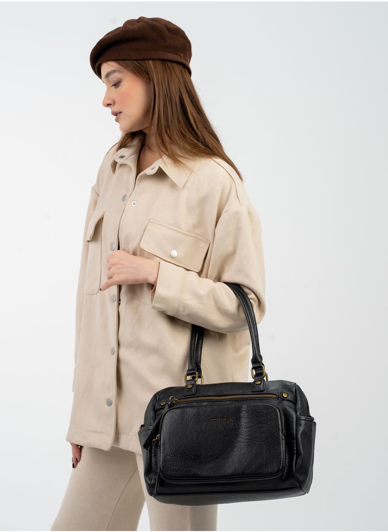 David Jones- Leather Duffle Bag for women model cm6981- Faux leather work and travel duffle bag- All gender neutral bag in size extra large for travel and work