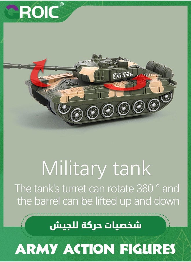 Army Toys with Realistic Truck,Helicopter,Car,and Submarinet,Army Men Action Figures,Army Truck Pretend Play Toys,Army Toys for Kids