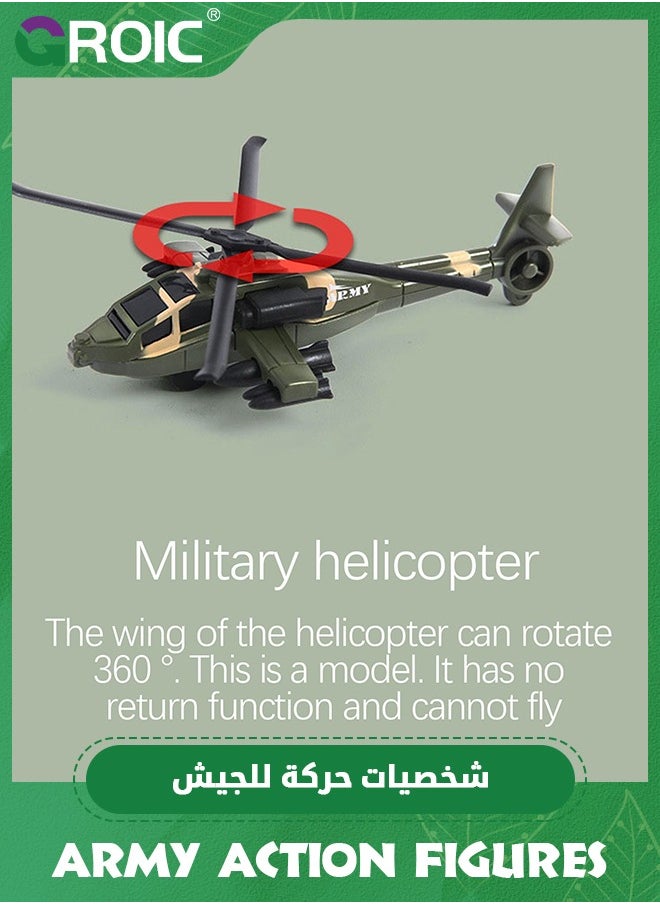 Army Toys with Realistic Truck,Helicopter,Car,and Submarinet,Army Men Action Figures,Army Truck Pretend Play Toys,Army Toys for Kids