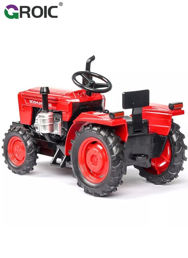 Tractor Toy, Kids Tractor with Light and Sound Effect- Metal Car Head/4 Wheel/Light, Toddlers Farm Vehicle Toys for kids