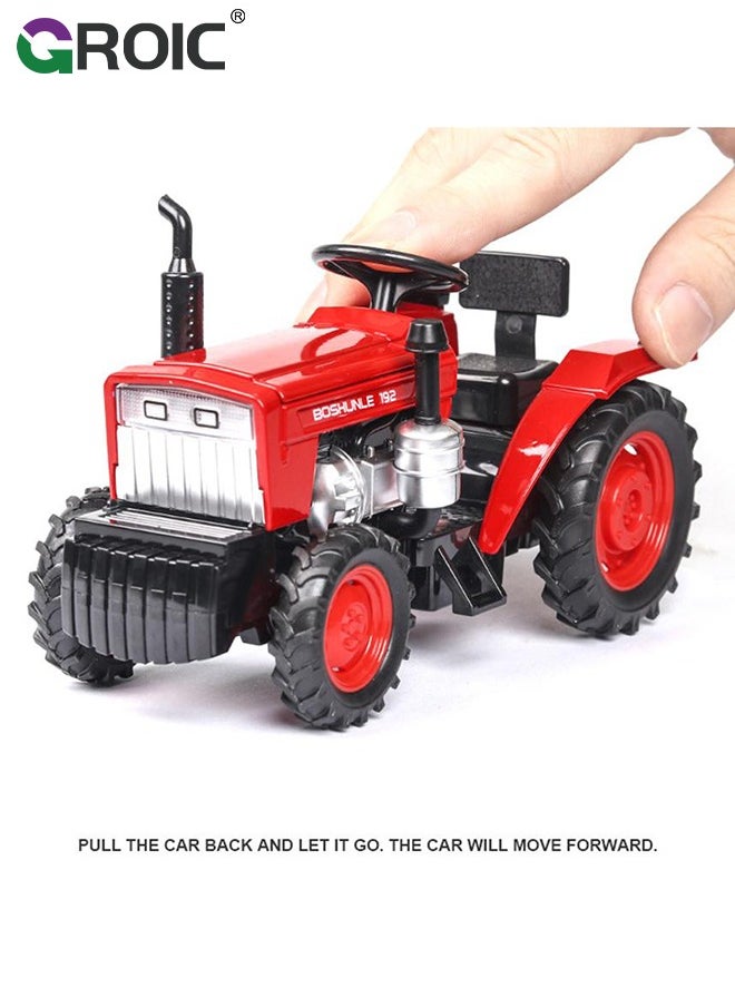 Tractor Toy, Kids Tractor with Light and Sound Effect- Metal Car Head/4 Wheel/Light, Toddlers Farm Vehicle Toys for kids