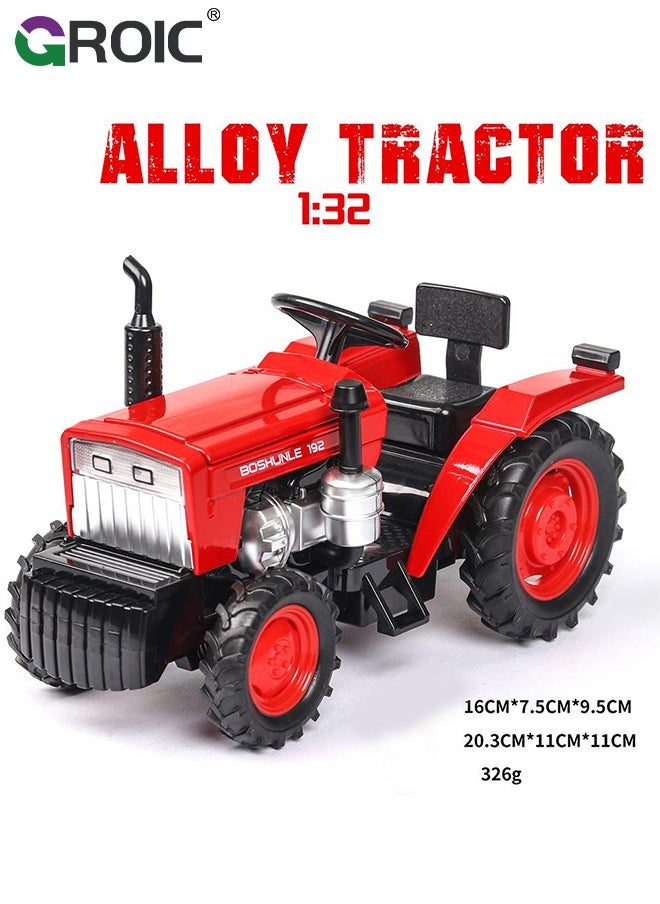 Tractor Toy, Kids Tractor with Light and Sound Effect- Metal Car Head/4 Wheel/Light, Toddlers Farm Vehicle Toys for kids