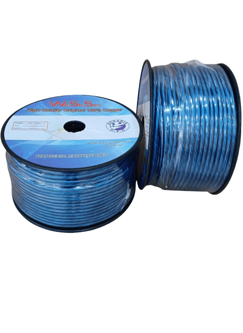 Professional Microphone Cable #144 (80meter) Blue, Low Capacity & Impedance with Oxygen-Free Copper (O.F.C)