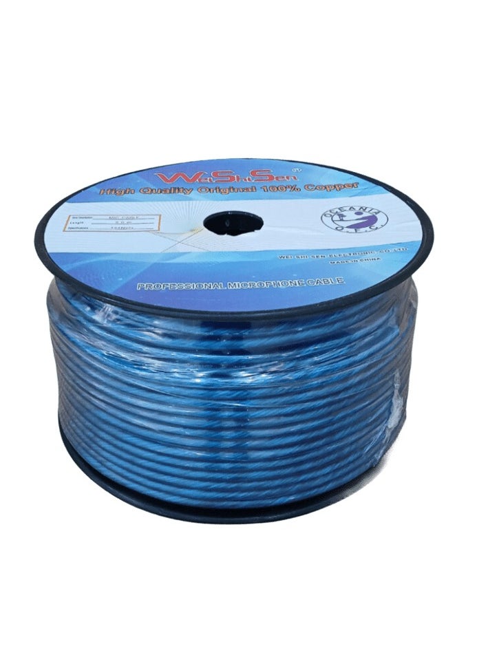 Professional Microphone Cable #144 (80meter) Blue, Low Capacity & Impedance with Oxygen-Free Copper (O.F.C)