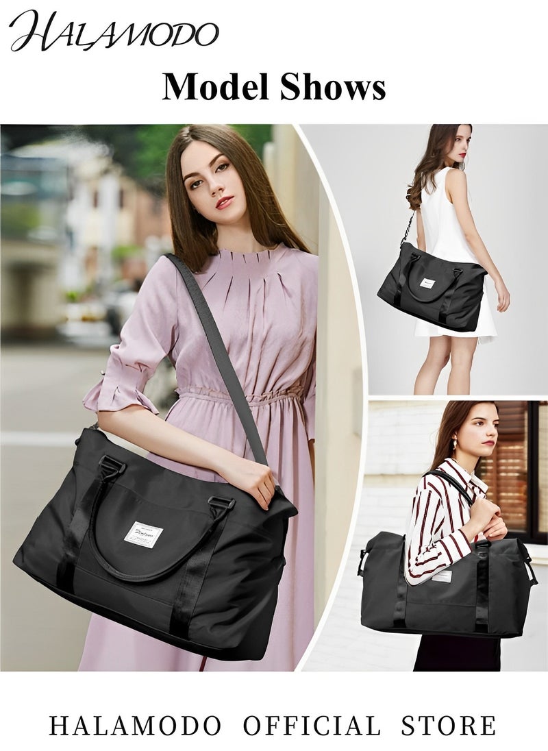 Travel Duffel Bag Sports Tote Gym Bag Shoulder Weekender Overnight Bag Large Capacity Carry On Duffel Bag with Dry and Wet Separation