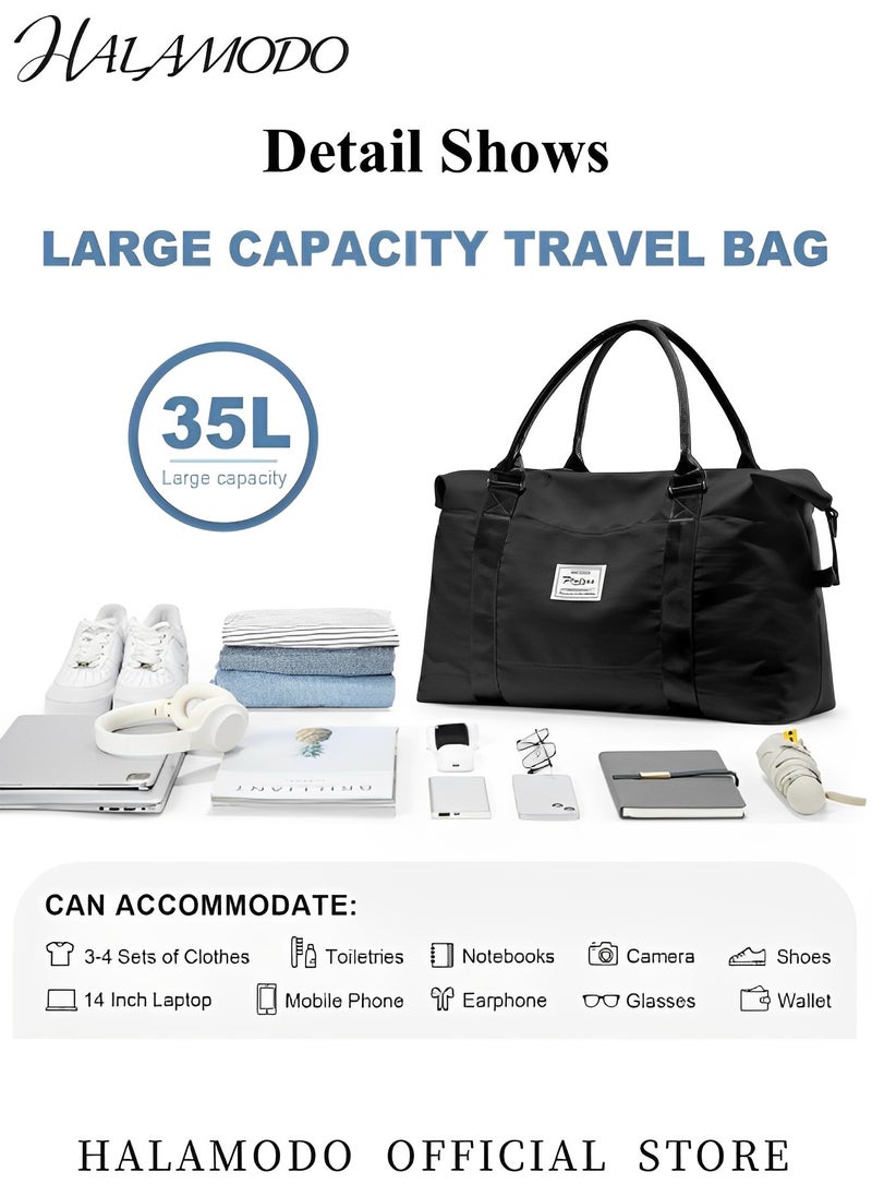 Travel Duffel Bag Sports Tote Gym Bag Shoulder Weekender Overnight Bag Large Capacity Carry On Duffel Bag with Dry and Wet Separation