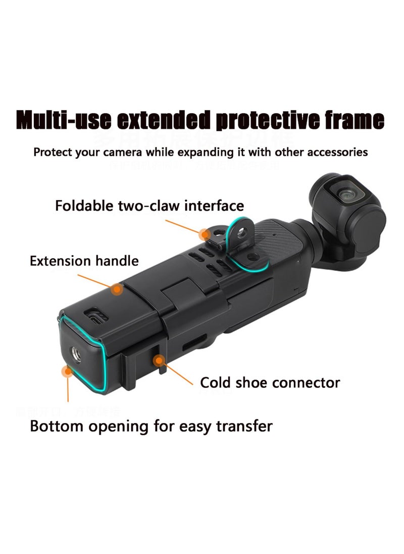 Camera Mount Stand Extension Adapter for DJI Osmo Pocket 3 Case Holder  Protective Cage Cold Shoe Light Microphone Tripod Mount Bracket Holder Backpack Clip Bike Clamp Handle Frame Accessories for Osmo Pocket 3
