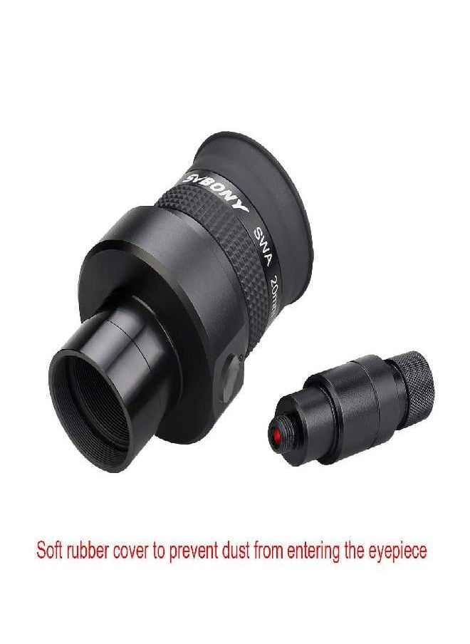 SV152 Reticle Eyepiece 1.25 Inch Crosshair Eyepiece 20mm Illuminated Centering Telescope Eyepiece SWA 70 Degree Adjustable Telescope Accessory for Perfectly Guided Star Astrophotography