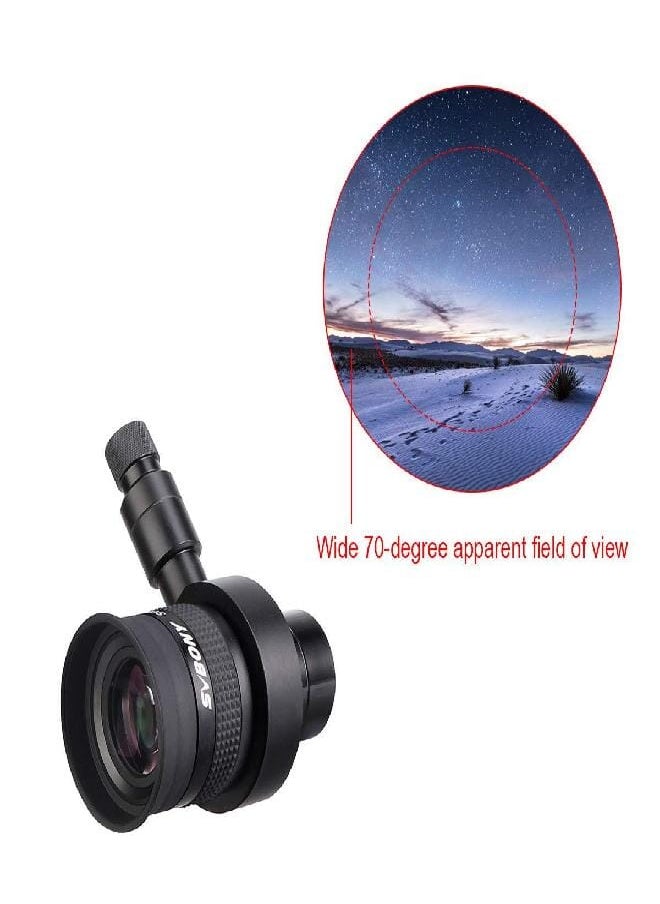 SV152 Reticle Eyepiece 1.25 Inch Crosshair Eyepiece 20mm Illuminated Centering Telescope Eyepiece SWA 70 Degree Adjustable Telescope Accessory for Perfectly Guided Star Astrophotography