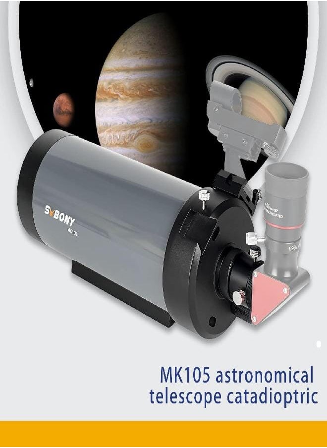 MK105 Telescope, 105mm Aperture Maksutov Cassegrain OTA, Dielectric Coatings Catadioptric Telescope, for Planetary Visual and Photography with 160mm Dovetail Plate