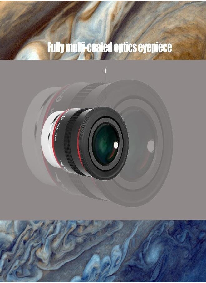 Telescope Eyepiece, 68 Degree Ultra Wide Angle Eyepiece 6mm, High Definition Fully Coated Telescope Accessories for Planetary Observation