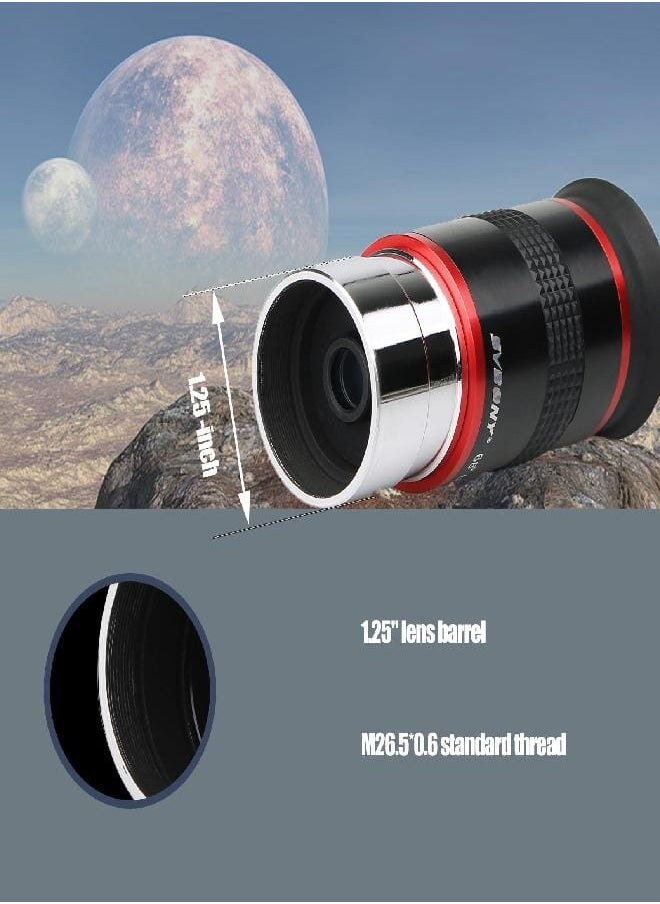 Telescope Eyepiece, 68 Degree Ultra Wide Angle Eyepiece 6mm, High Definition Fully Coated Telescope Accessories for Planetary Observation