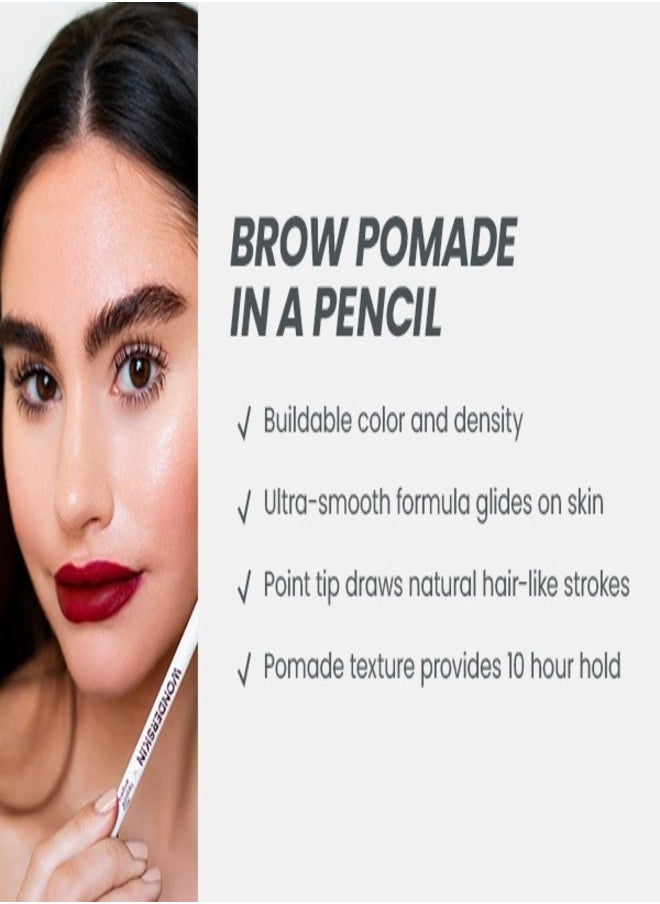 MILANI Stay Put Brow Pomade Pencil for Perfect Brows - Medium Brown #03, 0.28g