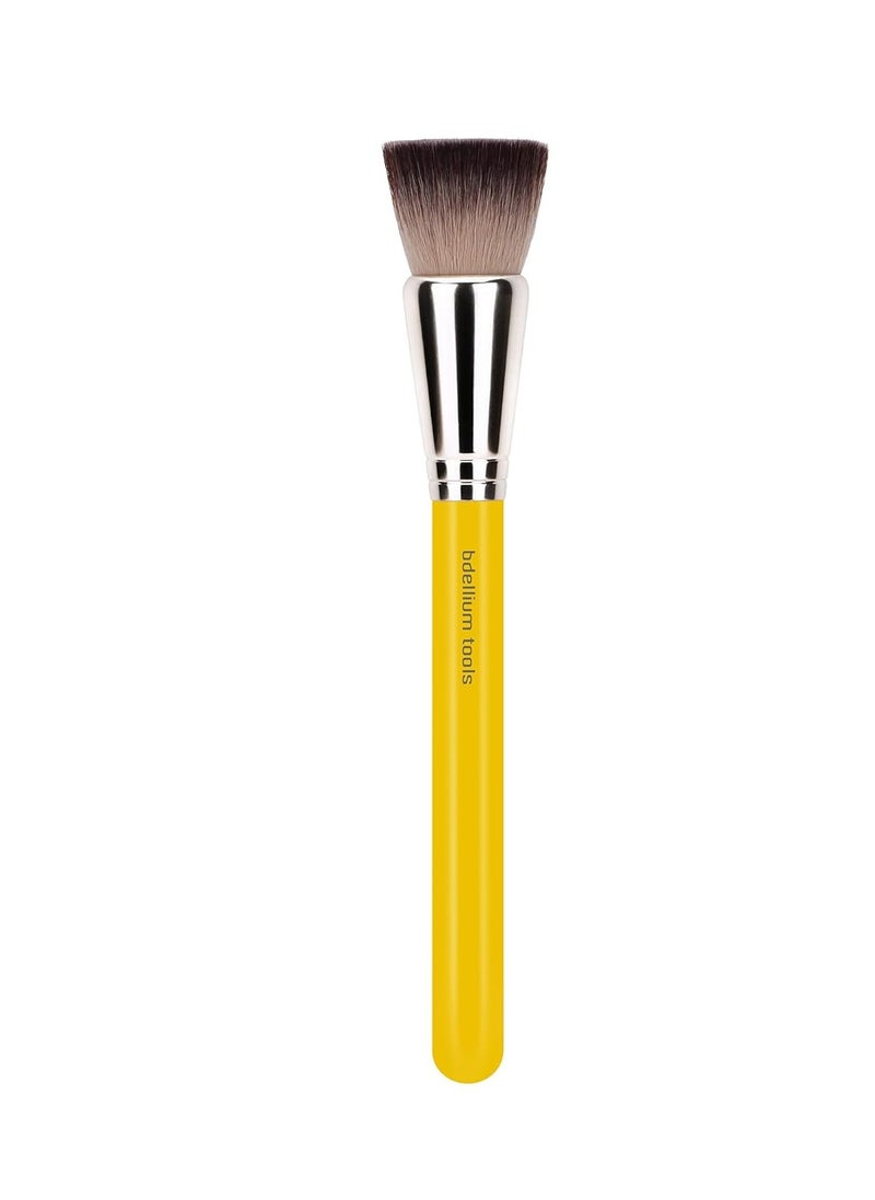 Bdellium Tools Professional Makeup Brush - Studio Series 957 Precision Kabuki - With Soft Synthetic Fibers, For Versatile Application (Yellow, 1pc)