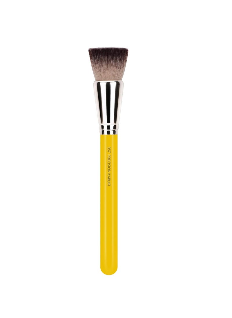 Bdellium Tools Professional Makeup Brush - Studio Series 957 Precision Kabuki - With Soft Synthetic Fibers, For Versatile Application (Yellow, 1pc)