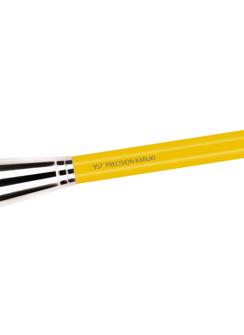 Bdellium Tools Professional Makeup Brush - Studio Series 957 Precision Kabuki - With Soft Synthetic Fibers, For Versatile Application (Yellow, 1pc)