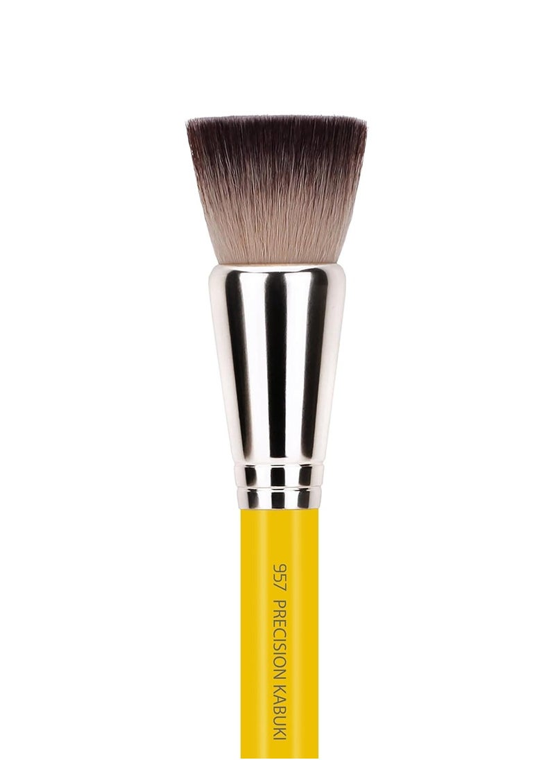 Bdellium Tools Professional Makeup Brush - Studio Series 957 Precision Kabuki - With Soft Synthetic Fibers, For Versatile Application (Yellow, 1pc)