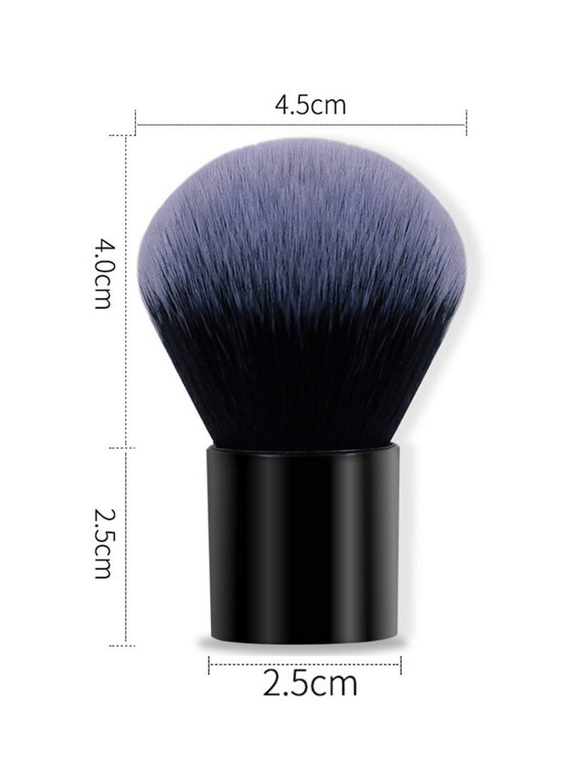 Large Mineral Powder Brush Foundation Brush Contour Brush Blush Brush Bronzer Brush Face Blender Buffing Blending Kabuki Makeup Brushes Thick And Dense Full Coverage (Round Top, Black)